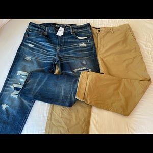2 pairs 38x30 men’s American Eagle pants